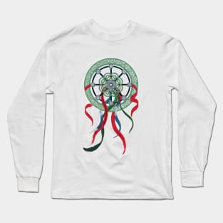 Colorful Ribbon Wheel Mandala Long Sleeve T-Shirt